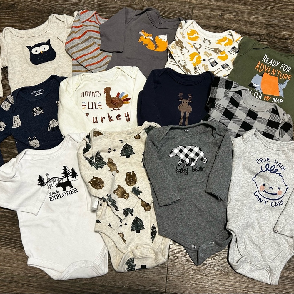 13 Assorted Baby Bodysuits/Onesies